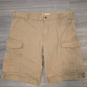 Carhartt Relaxed 10" Inseam Rigby Men Utility Cargo Shorts Cotton Khaki Size 40
